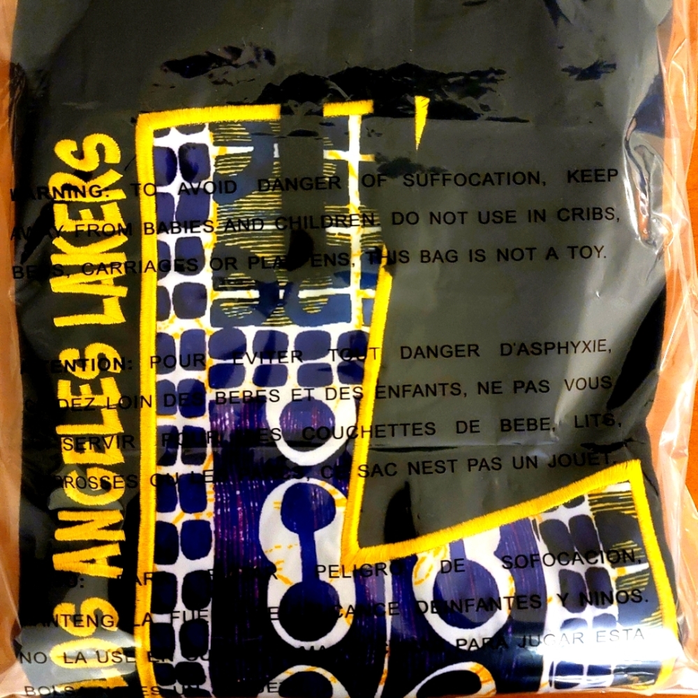 Two Hype Los Angeles Lakers 90's Kente Letter Black Hoodie Mens Sz XS *Limited*